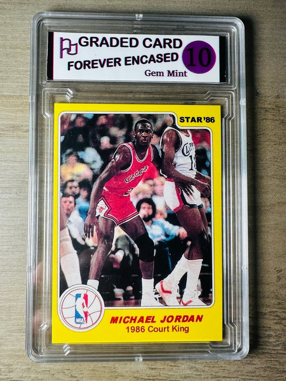 Michael Jordan Gem Mint 10 1985 Star #18 Novelty Basketball Card. Bulls.